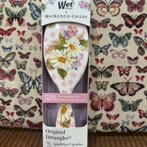 Wet Brush x MacKenzie-Childs Original Detangler Daisy Floral Brush NWT
